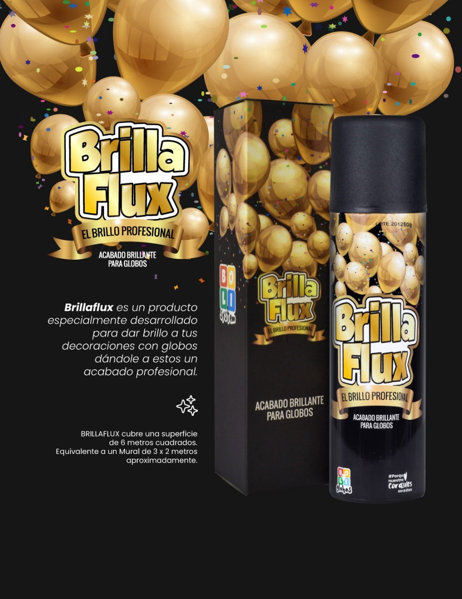 Laca Spray Brillo Brilla Flux Acabado Brillante Para Globos