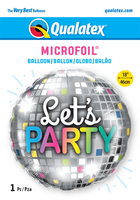 Globo metalizado redondo let's party bola disco 18" Qualatex