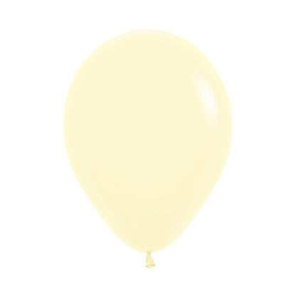 Globo Pastel Mate Amarillo R12 x12 unidades Sempertex