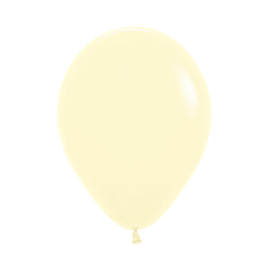 Globo Pastel Mate Amarillo R12 x50 unidades Sempertex