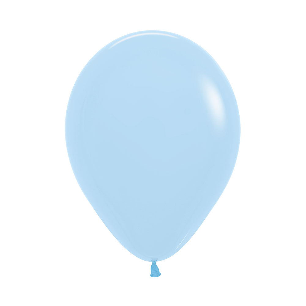 Globo Pastel Mate Azul R12 por unidad Sempertex