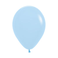 Globo Pastel Mate Azul R12 por unidad Sempertex