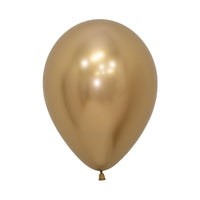 Globo Reflex Cromado Dorado R12 x12 unidades Sempertex