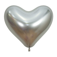 Globo Reflex Cromado Corazón Plata C14 por unidad Sempertex