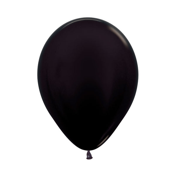 Globo Metal Negro R12 x50 unidades Sempertex