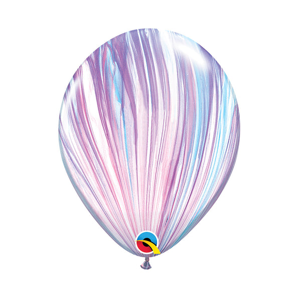 Globo SuperÁgata impreso lila R11 x100 unidades Qualatex