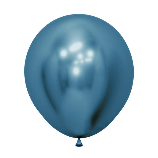 Globo Reflex Cromado Azul R18 x6 unidades Sempertex