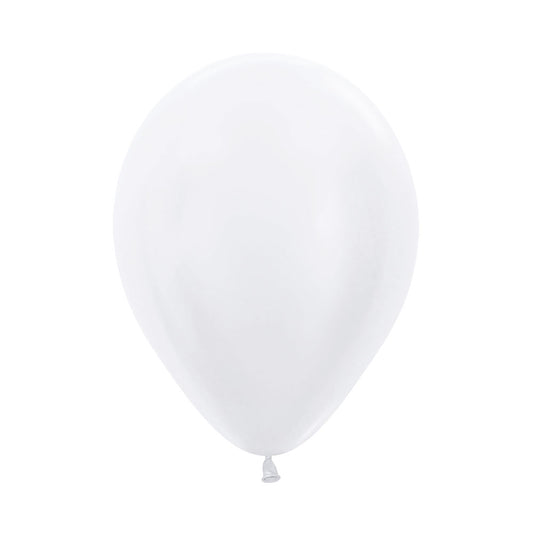 Globo Satín Blanco Perla R5 por unidad Sempertex