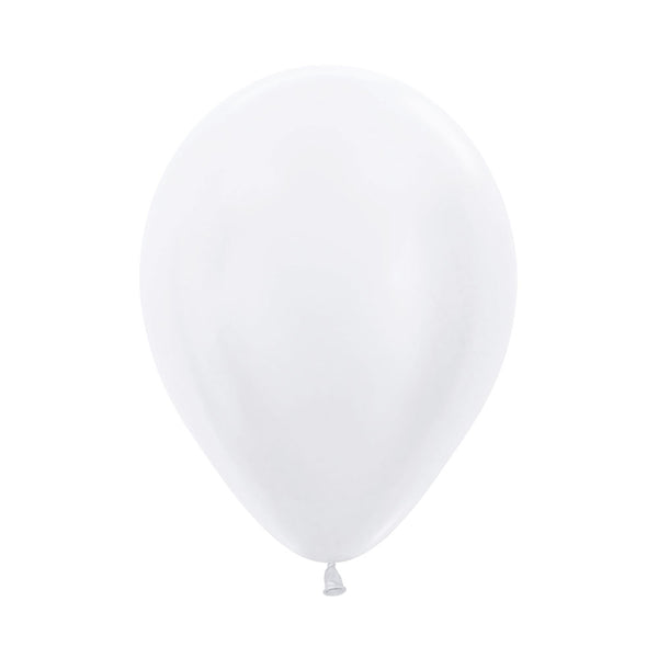 Globo Satín Blanco Perla R9 x50 unidades Sempertex