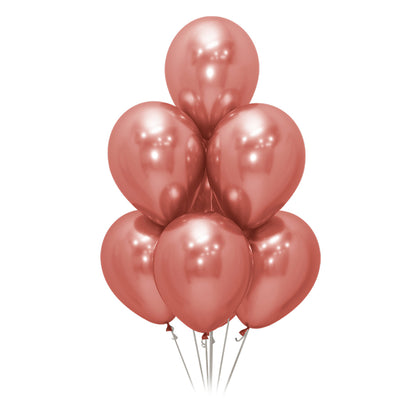 Globo Reflex Cromado Dorado Rosa R12 x12 unidades Sempertex