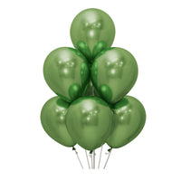 Globo Reflex Cromado Verde Lima R12 x12 unidades Sempertex