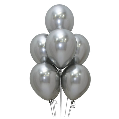 Globo Reflex Cromado Plata R12 x12 unidades Sempertex