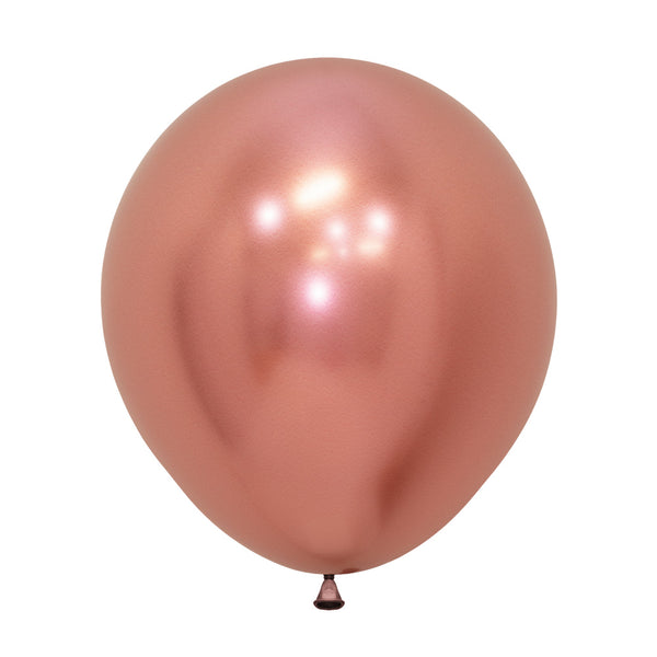 Globo Reflex Cromado Dorado Rosa R18 por unidad Sempertex