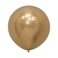 Globo Reflex Cromado Dorado R24 x3 unidades Sempertex Esfera