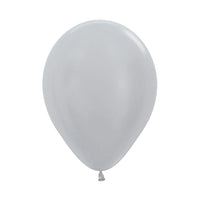 Globo Satín Plata R9 por unidad Sempertex