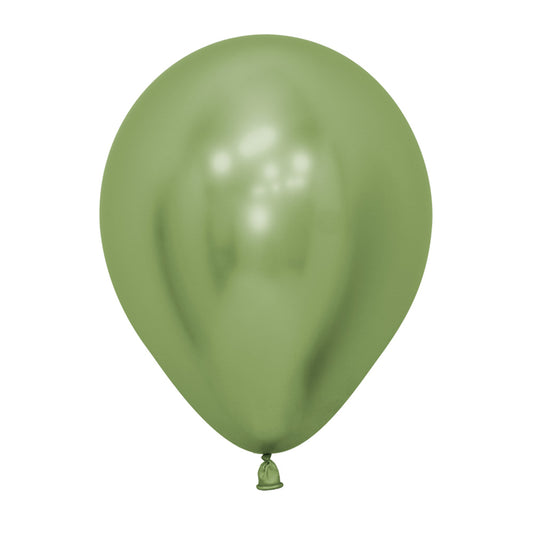 Globo Reflex Cromado Verde Lima R12 x50 unidades Sempertex